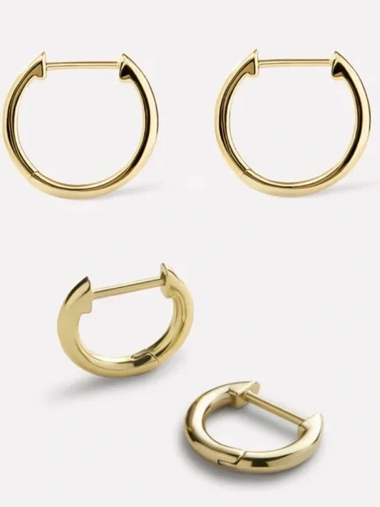 Ana Luisa Gold Huggie + Slim Hoop Set (2 Pairs) - Picture 1 of 10